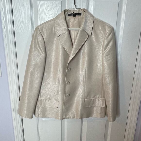 Ellen Tracy champagne sparkle jacket single breasted 16 - Picture 2 of 6